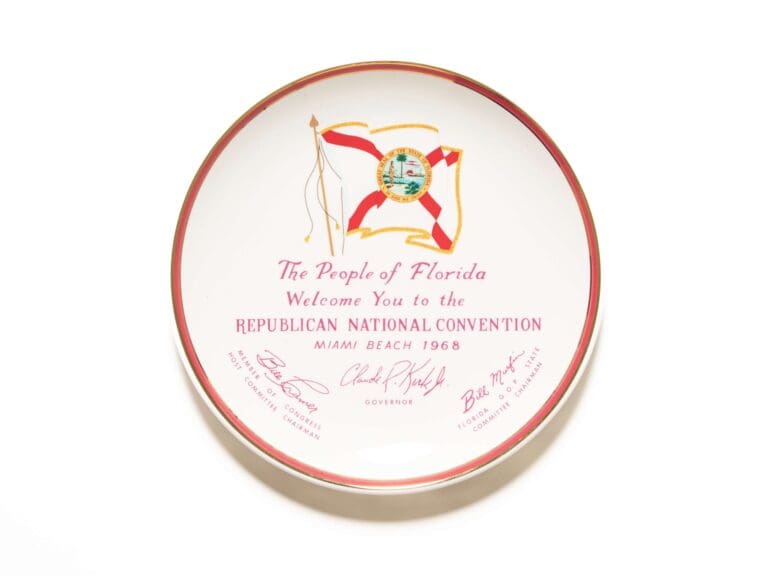 Commemorative Plate from the 1968 Republican National Convention.