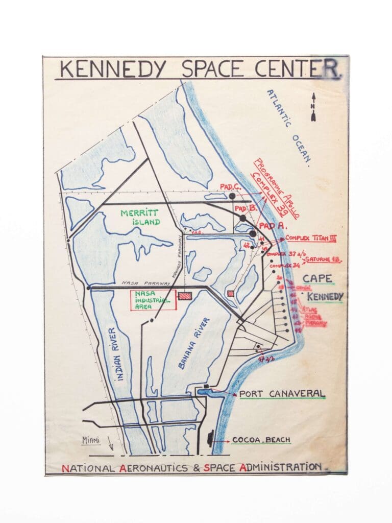 Kennedy Space Center map, 1965.