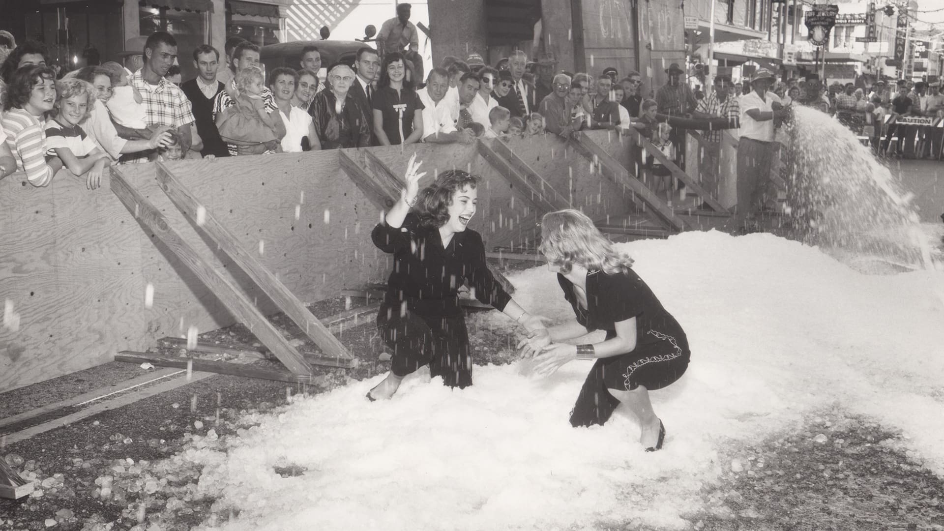 Sometimes, things don’t go as planned. The Snow Queen contestants of 1958 did their best to keep the holiday spirit alive after a series of mishaps at the Tampa Snow Show on Franklin Street. This moment, now part of our “Holiday Traditions in Florida” exhibit, captures the resilience that Floridians bring to the season. (Tampa Bay History Center Collection)