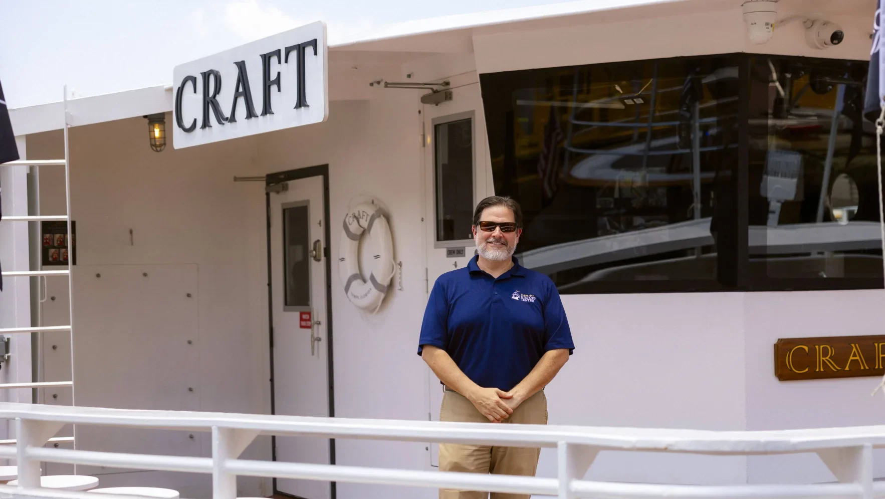 Historian Rodney Kite-Powell aboard CRAFT